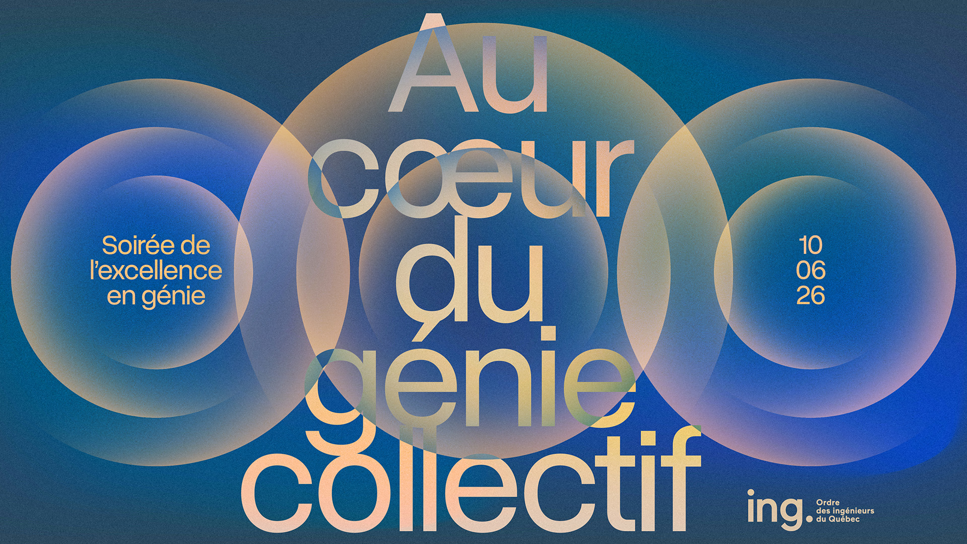Visuel de la Soirée de l'excellence en génie de l'Ordre des ingénieurs du Québec - 2026
